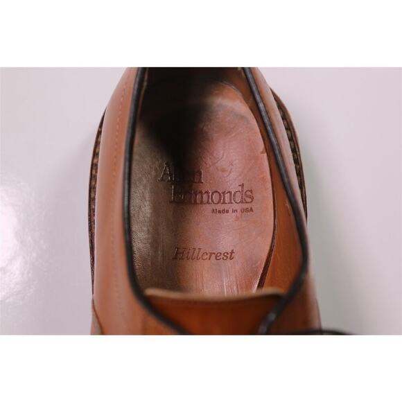 Allen Edmonds Hillcrest Honey Brown Bicycle Toe Oxford Dress Shoes US 8.5 D - Picture 10 of 12